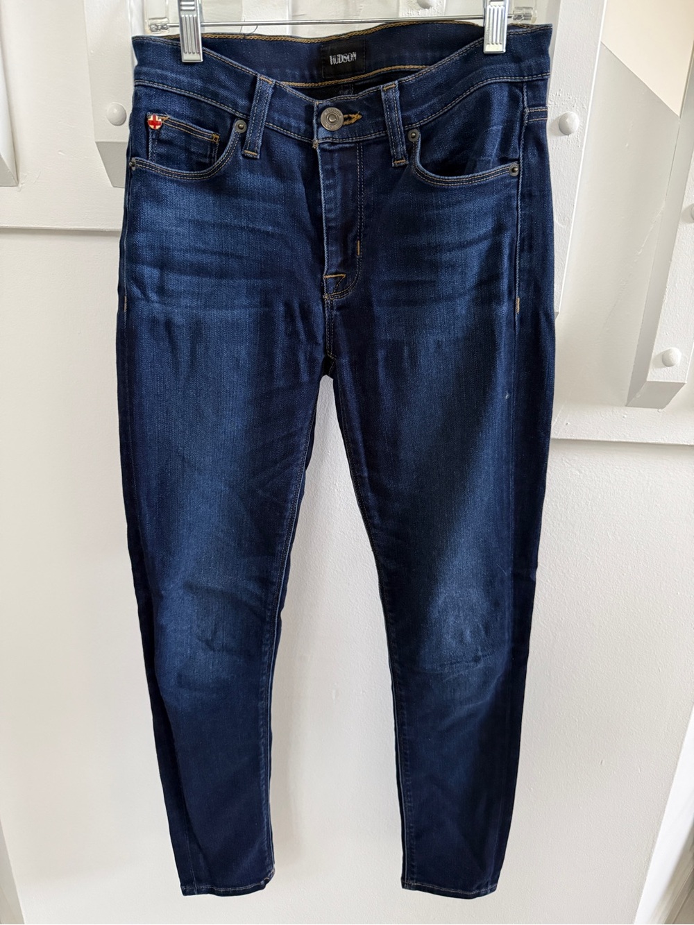 Hudson Nico Mid Rise Ankle Super Skinny Jeans Women’s Size 25 Dark Wash Stretch
